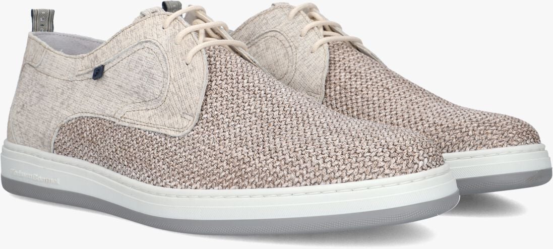 taupe floris van bommel veterschoenen sfm-30309 de dijker