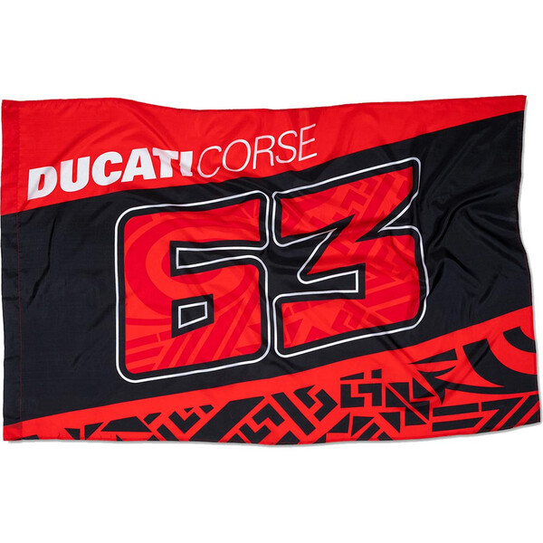 ducati - Drapeau Bagnaia Noir / Rouge