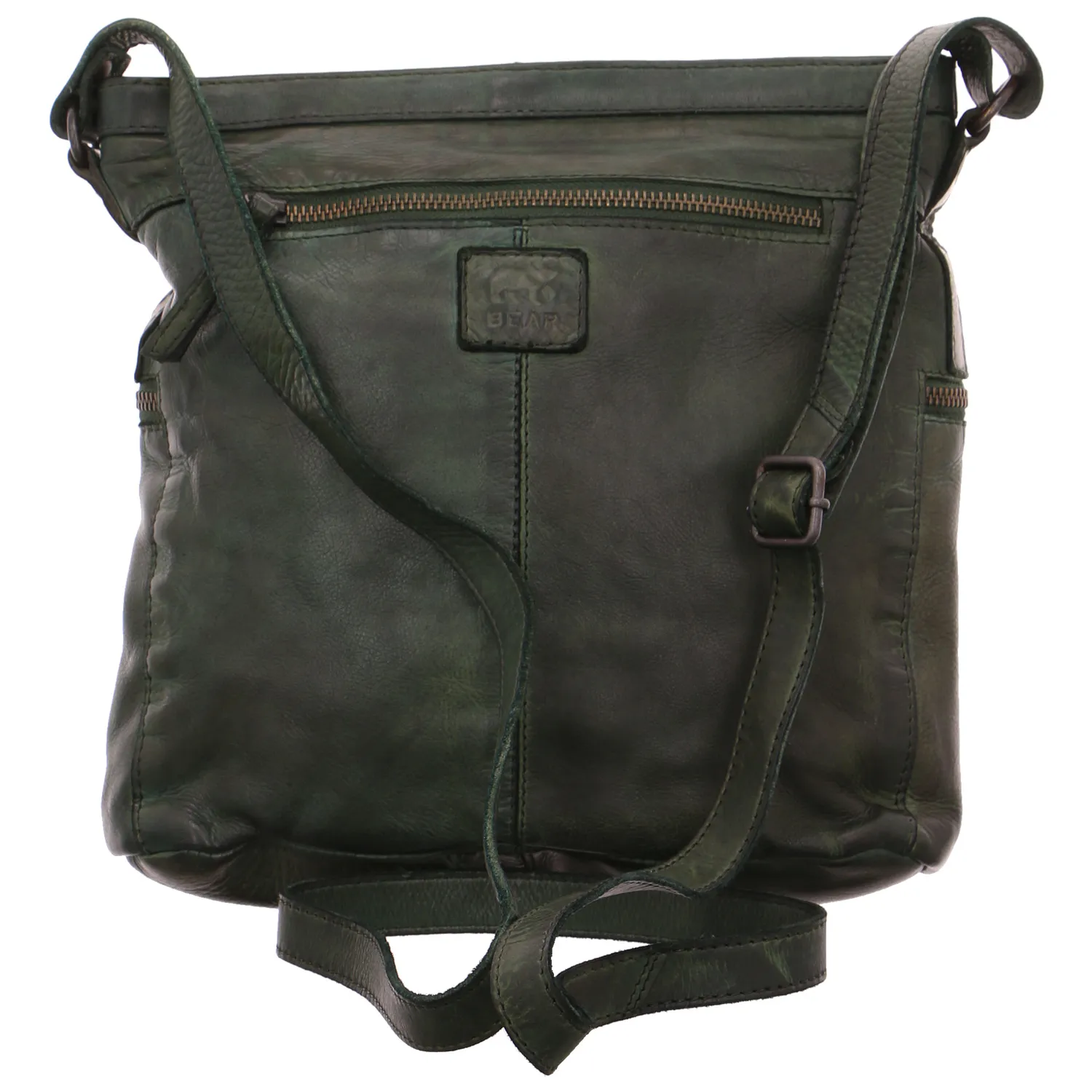 BEAR DESIGN Umhängetasche Grün Leder
