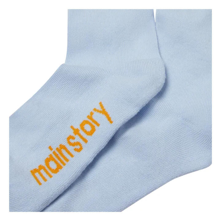 Main Story Chaussettes Logo | Bleu ciel