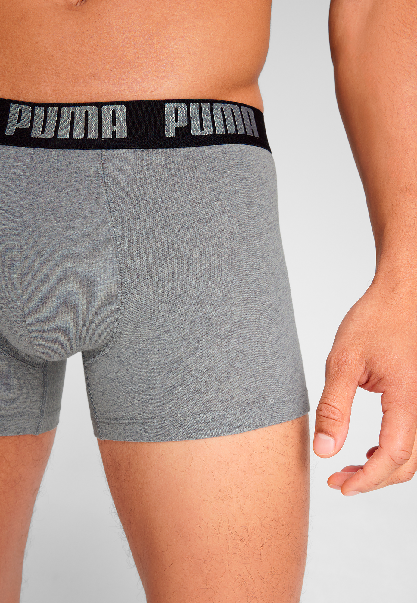 PUMA Boxershorts »PUMA MEN EVERYDAY BASIC BOXERS 2P« Packung, 2er Pack,  mit Puma Webbund