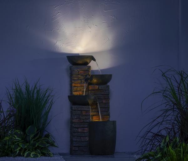 Dehner Polyresin-Gartenbrunnen Mattone,