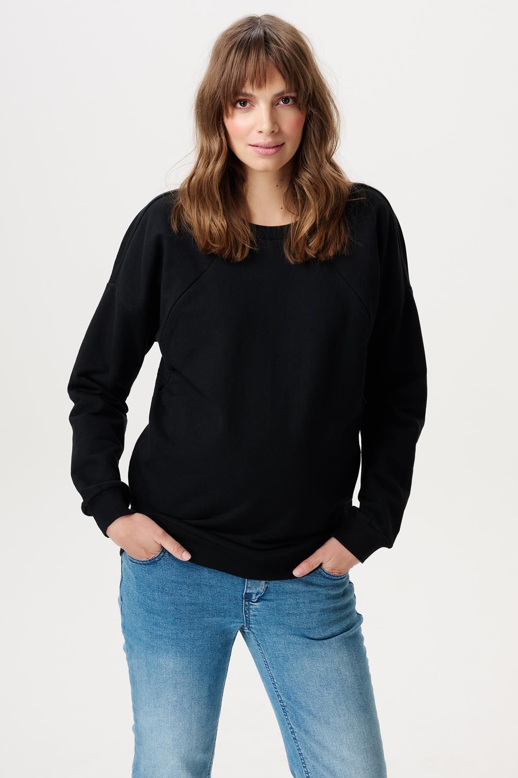 Noppies Maternity Trui met voedingsfunctie Lesy - Black