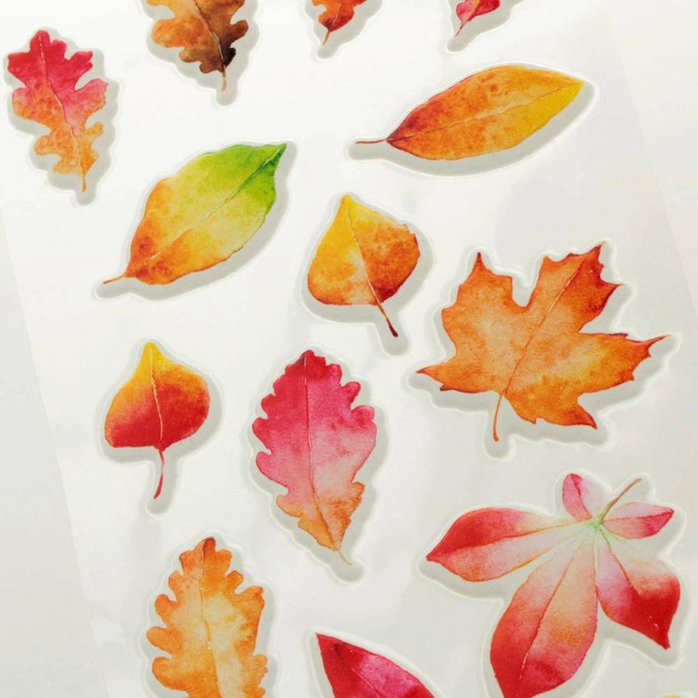 Stickers puffies - feuilles d'automne
