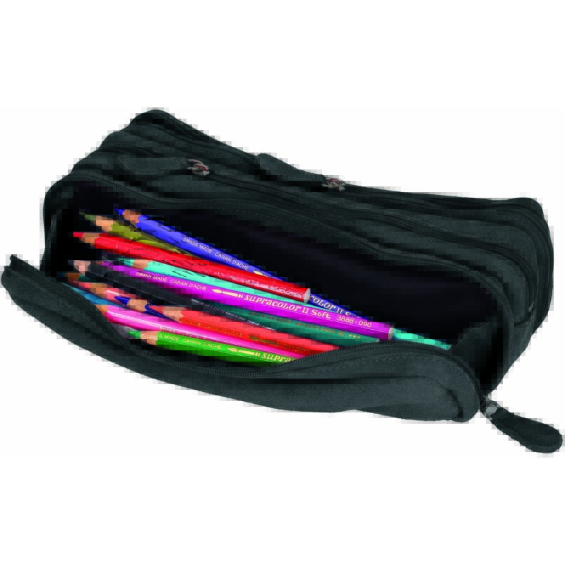Trousse Quo Vadis velours en cuir - assorties