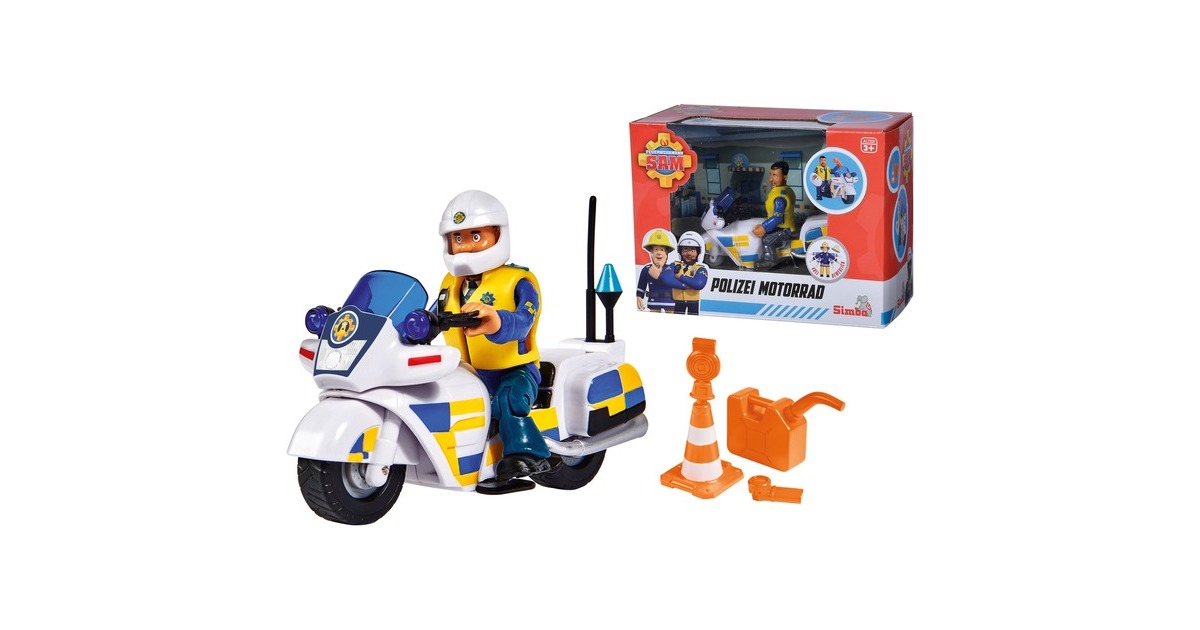 SimbaBrandweerman Sam - Politie motorfiets Speelgoedvoertuig