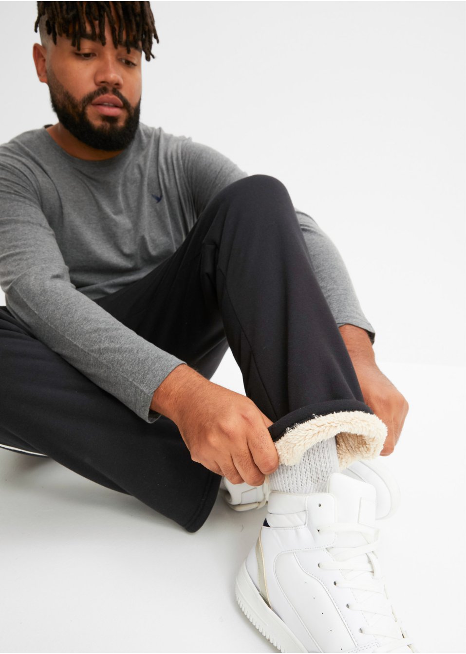 Pantalon de jogging thermique avec doublure peluche