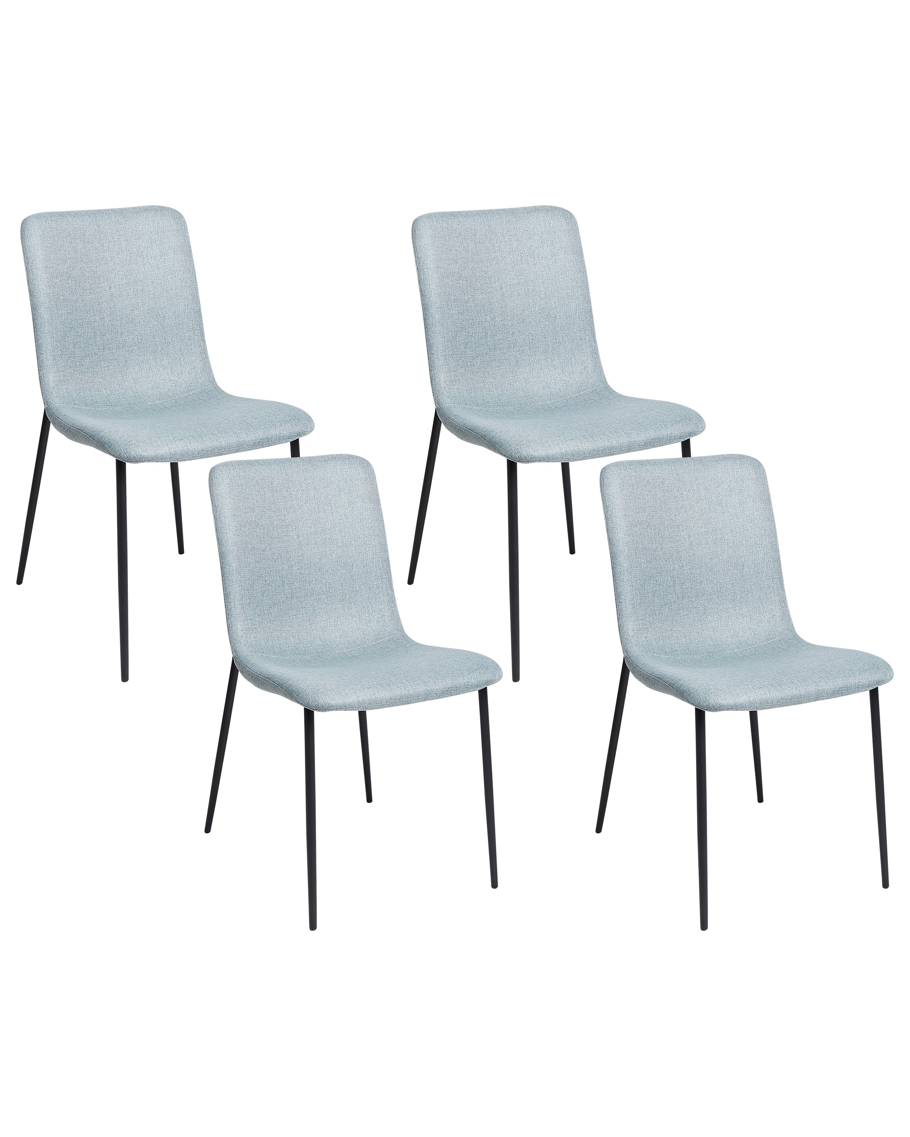 Set van 4 eetkamerstoelen GLENDIVE Lichtblauw
