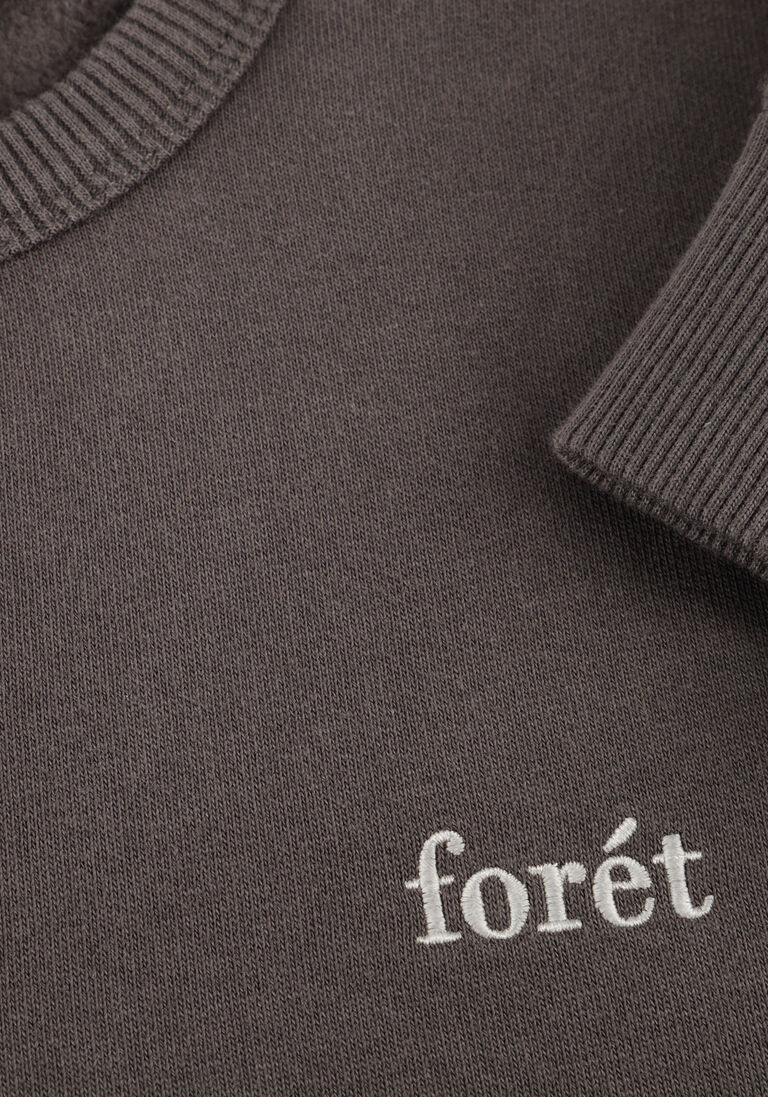 donkergrijze forét sweater noon sweatshirt