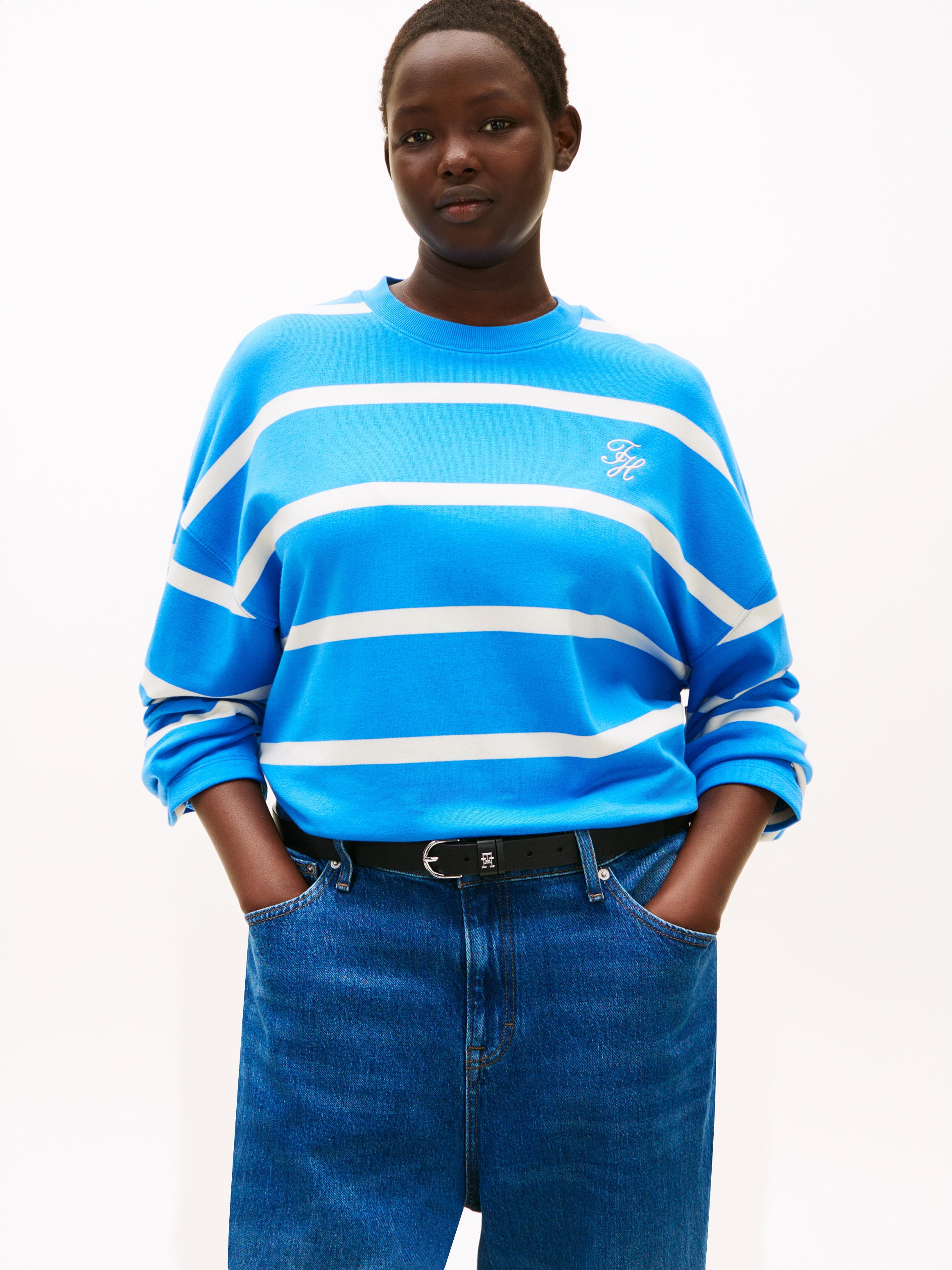 Tommy Hilfiger Curve Sweatshirt »CRV TH SCRIPT MDRN TERRY SWTSHRT«, in grossen Grössen