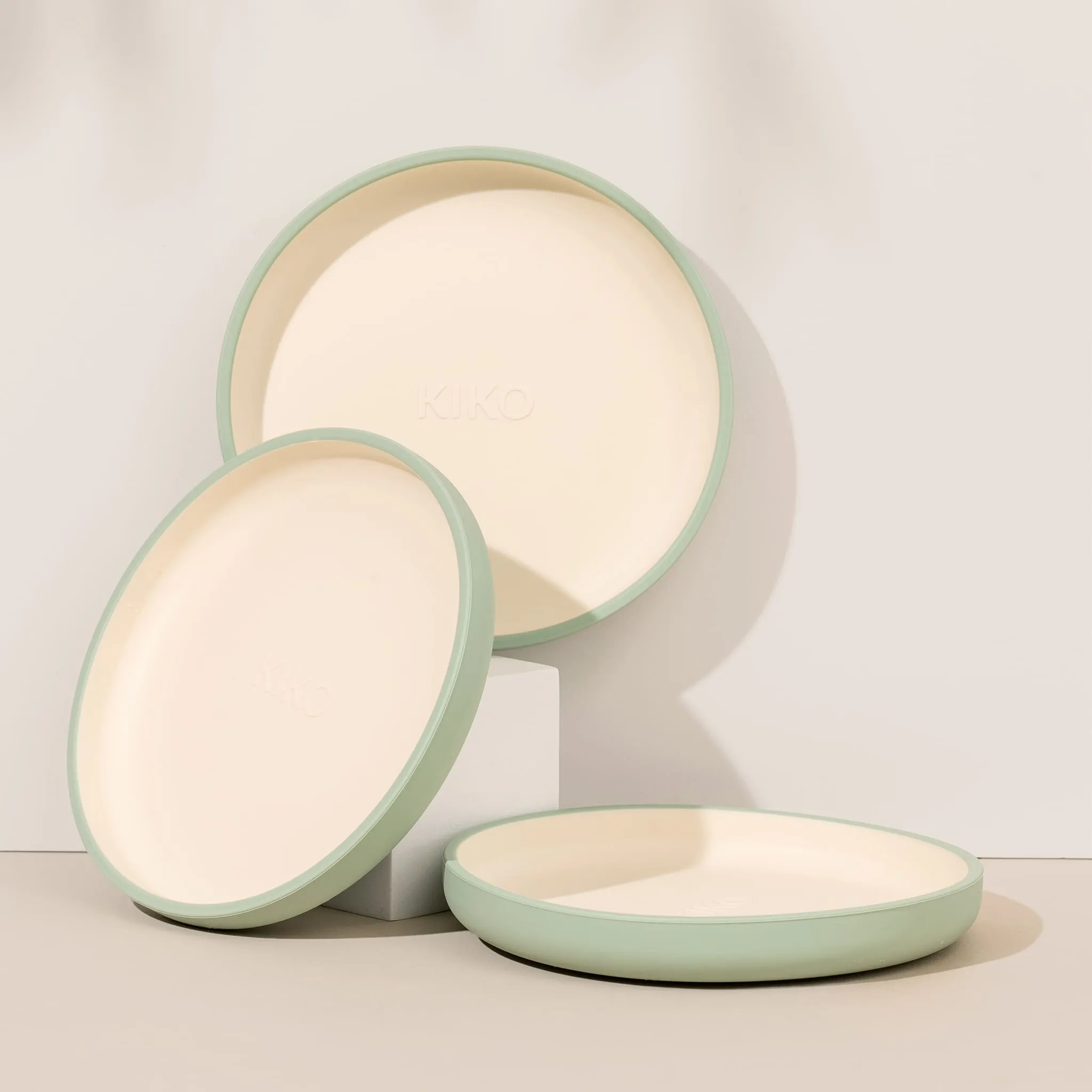 Kiko The Label Assiette à Ventouse en Silicone - Sauge
