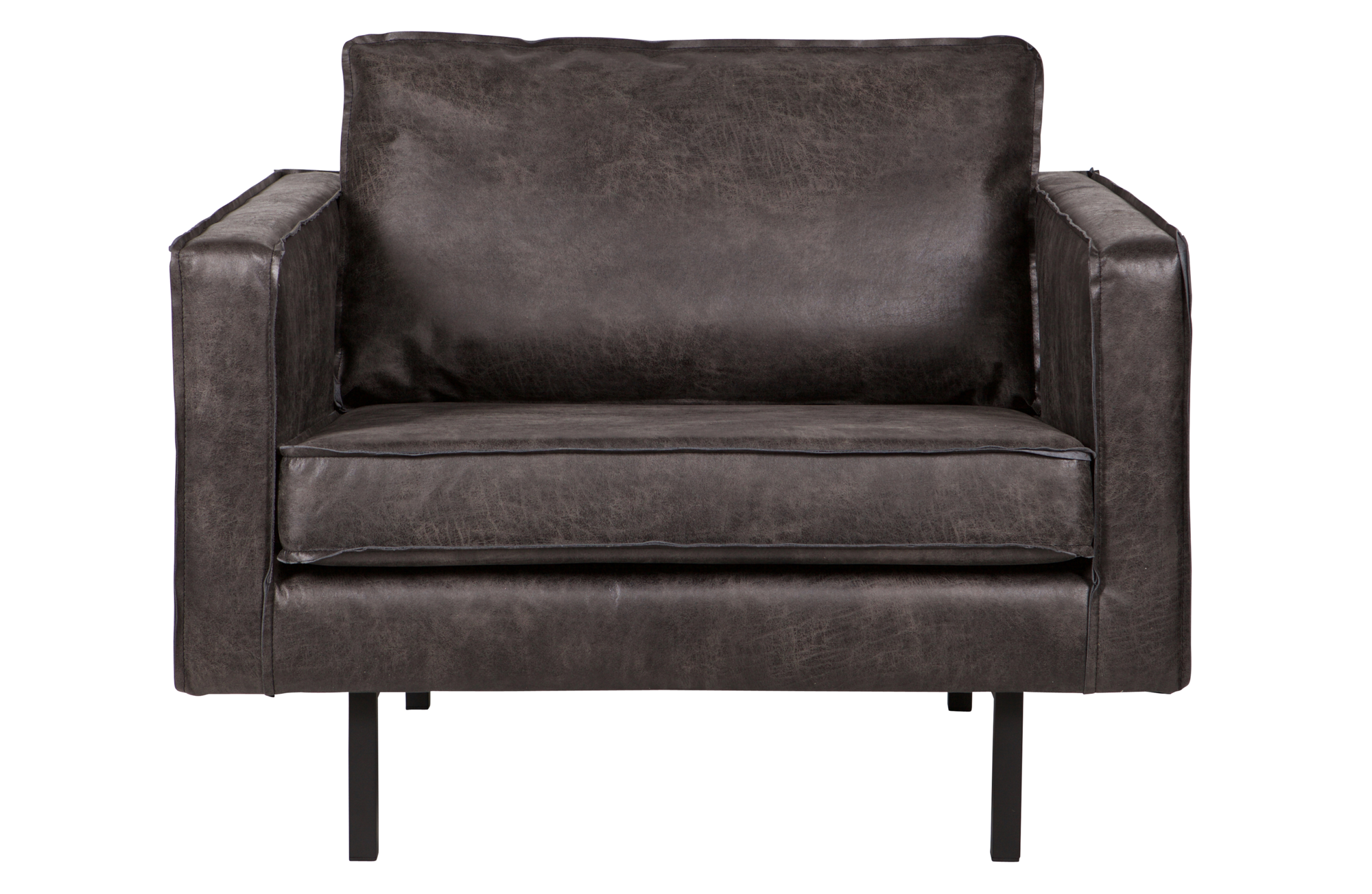 Fauteuil Rodeo leer - Zwart