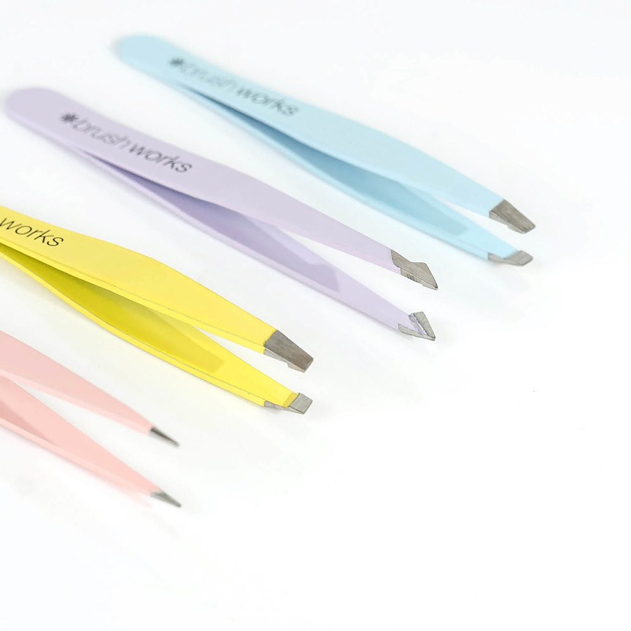 Brushworks HD Combination Tweezer Set Pastel