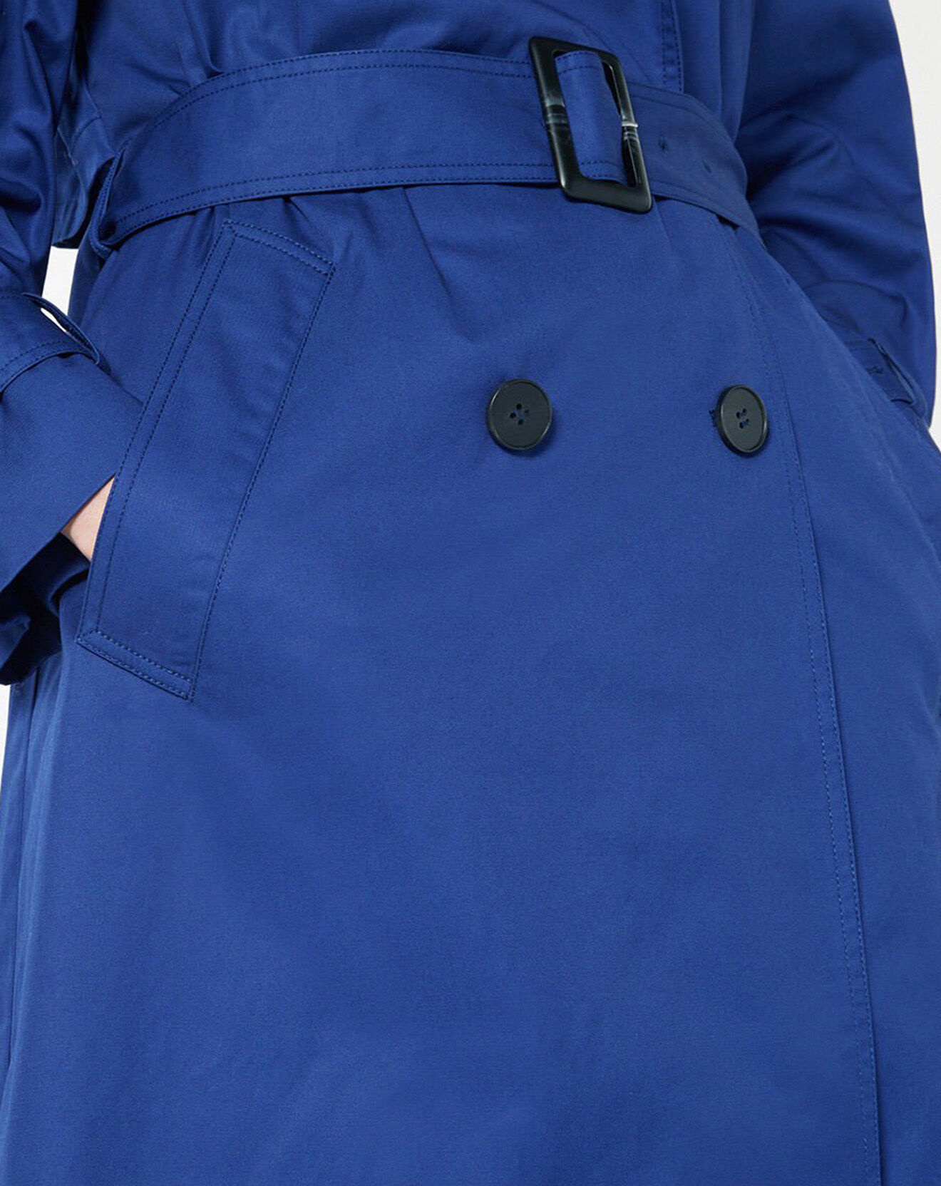 Galeries Lafayette Imperméable en Coton Bio Marius Oversize bleu
