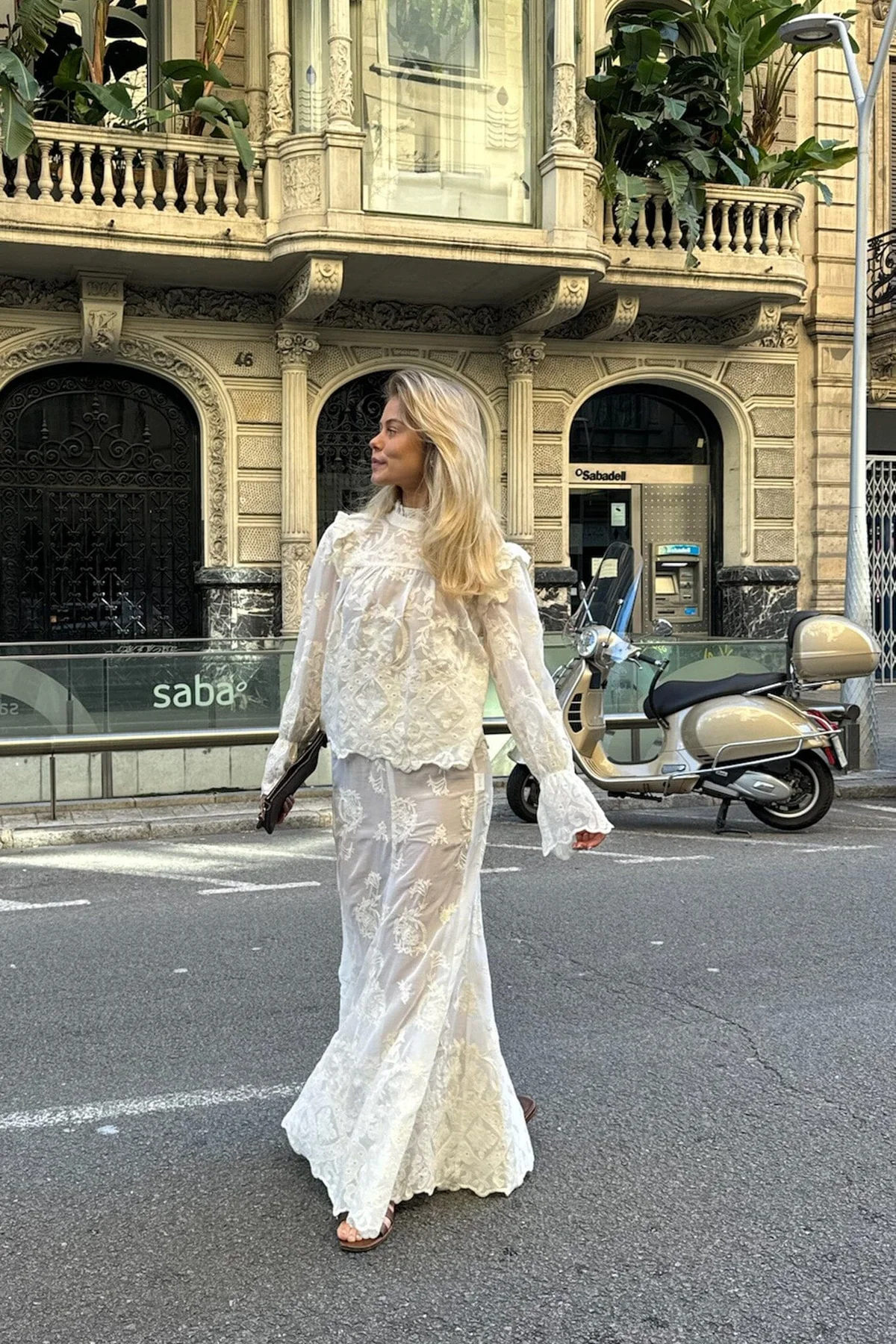 BYIC Ellinoric Lace Maxi Skirt