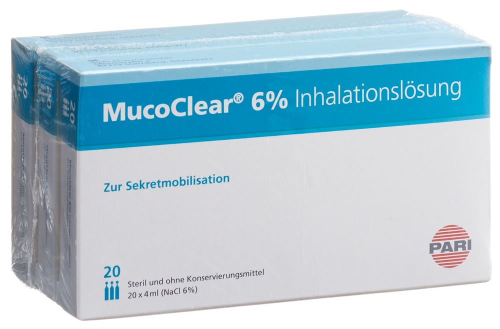 PARI MucoClear 6 %<br>60 × 4 ml, Ampulle, Lösung zur Inhalation, NaCl Inhalationslösung