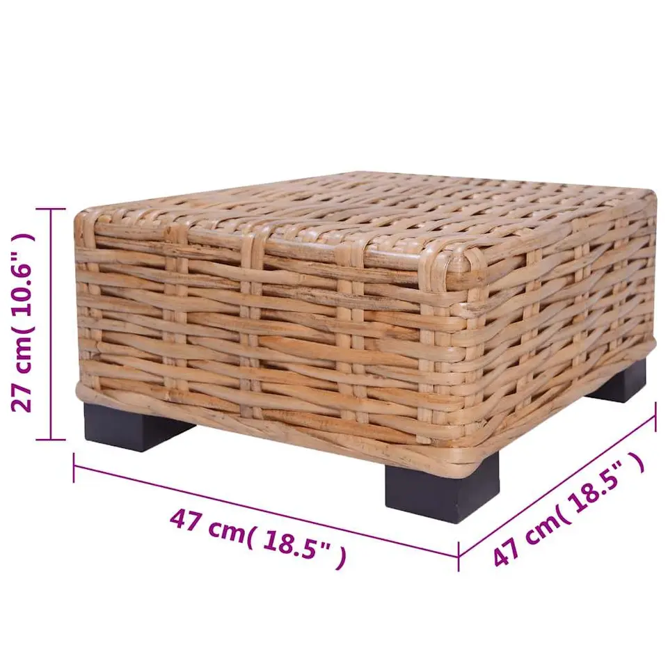 vidaXL - Bankset - Bruin - Rattan