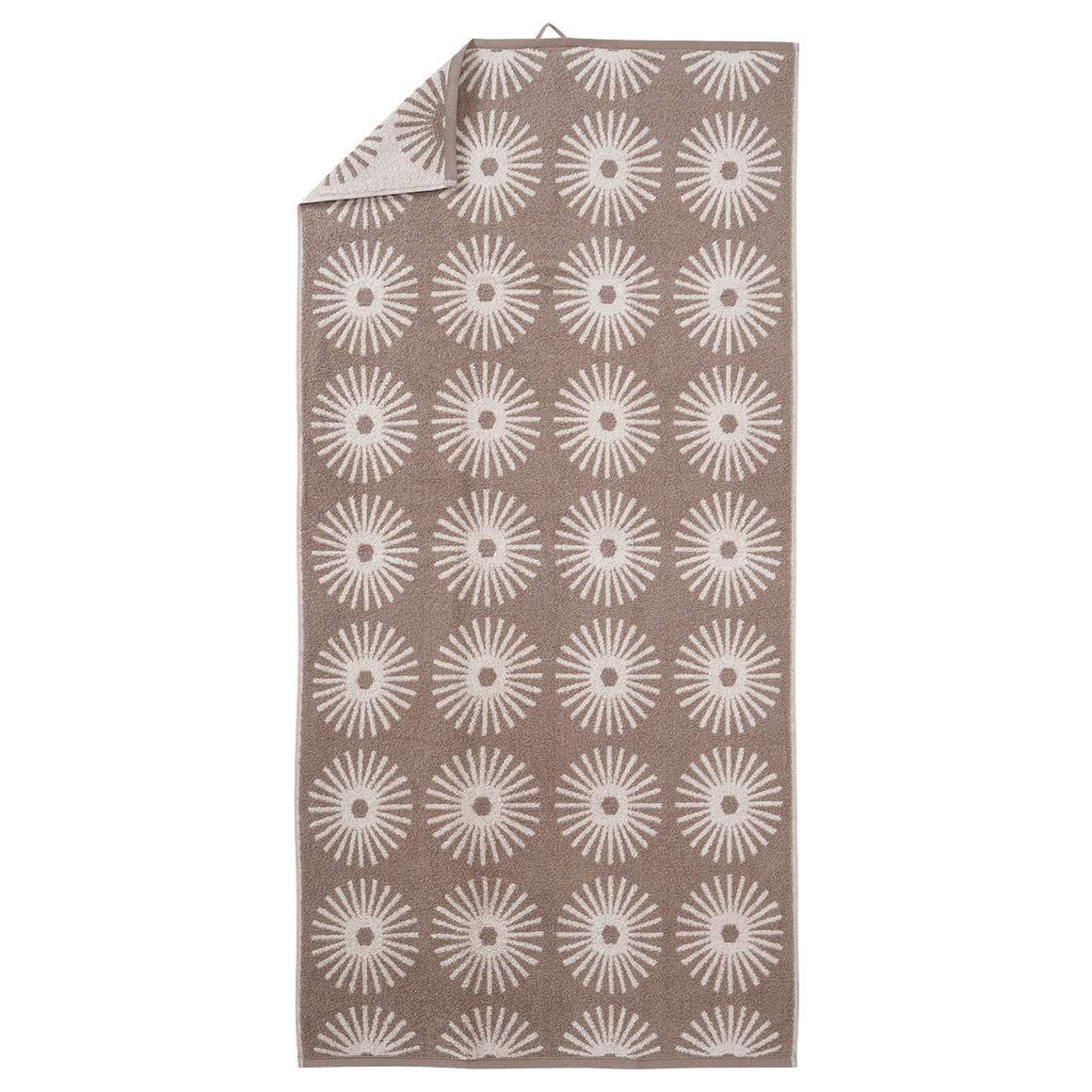 My Home Duschtuch mit Sonnen-Muster taupe