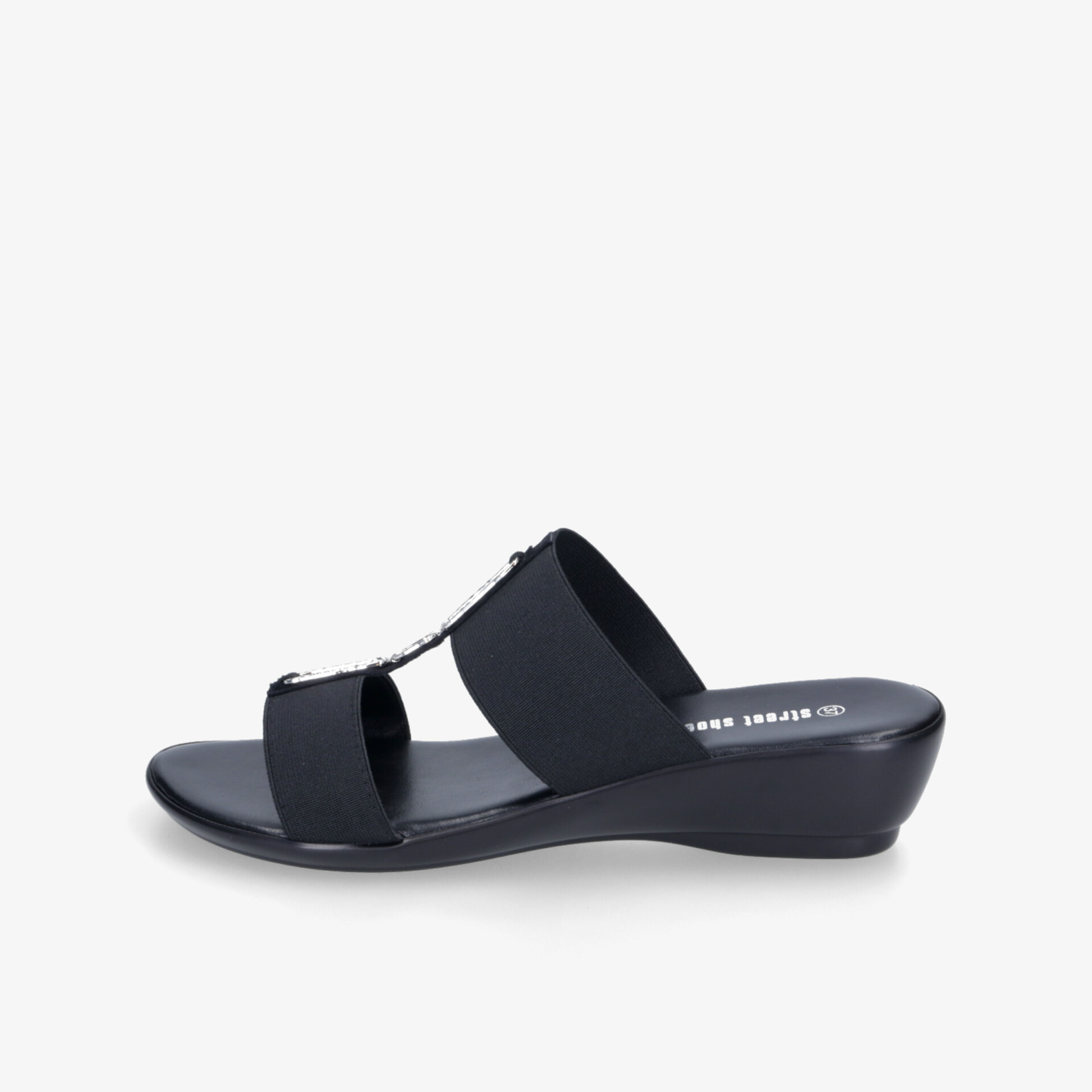 street shoes Damen Keilsandalen schwarz