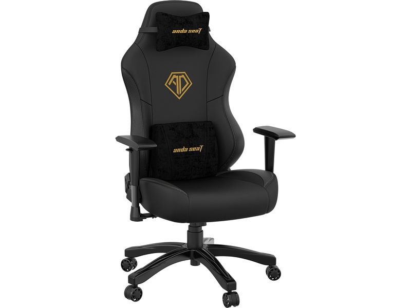 Anda Seat Gaming-Stuhl Phantom 3 Schwarz Gaming-Stuhl aus Kunstleder und mit einer Belastbarkeit von bis zu 100 kg