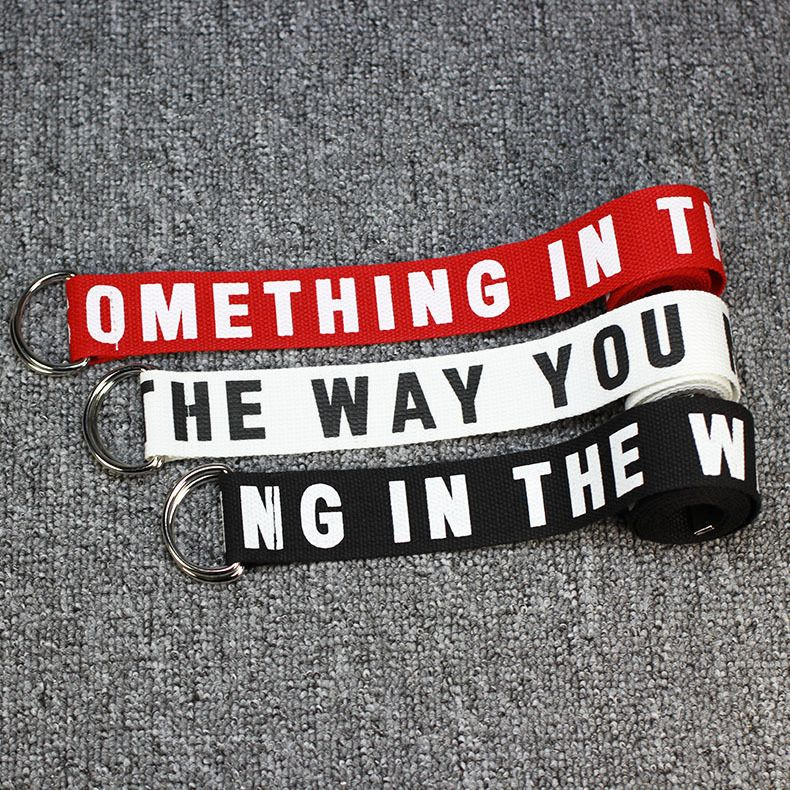 Rofuka - Lettering Holeless Canvas Belt