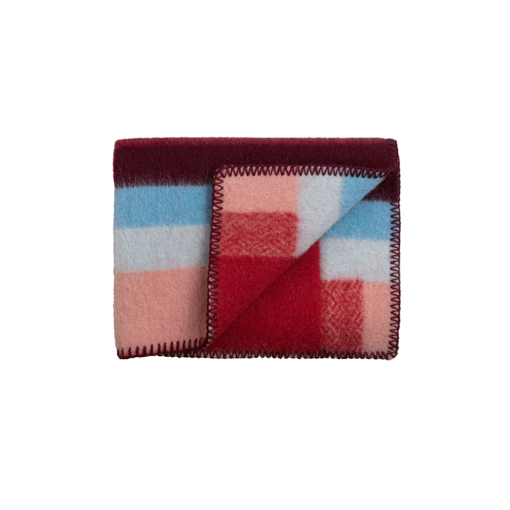 Røros Tweed - Mikkel Baby Wolldecke 100 x 67 cm, rot