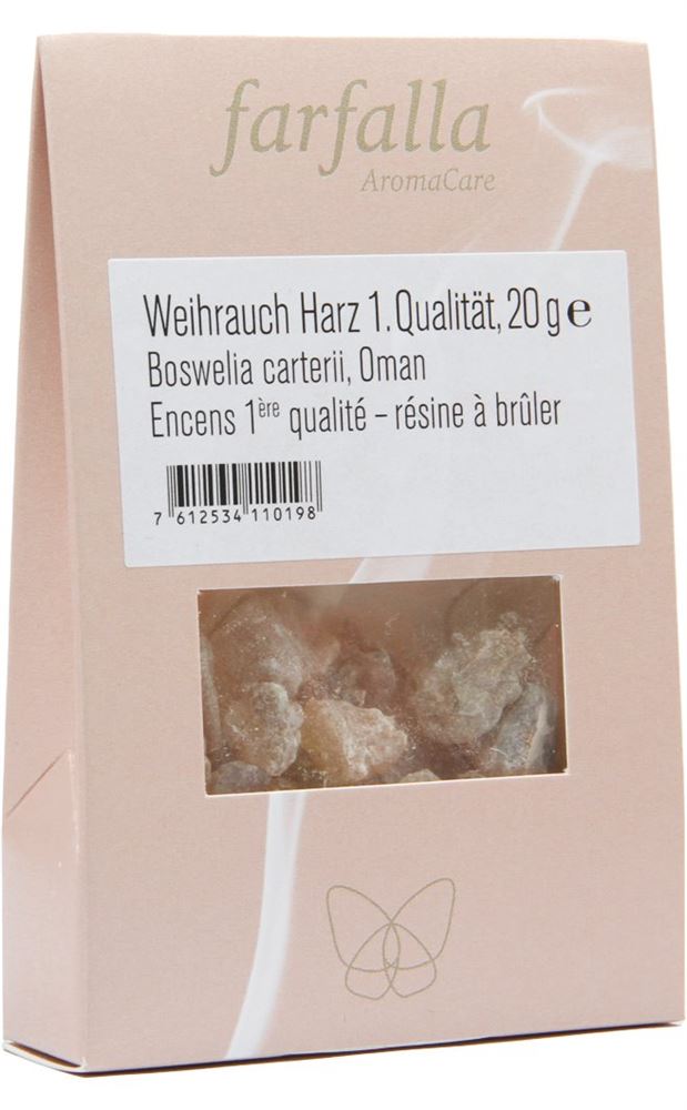 Farfalla Räucherung Weihrauch 1 Qualität 20 g