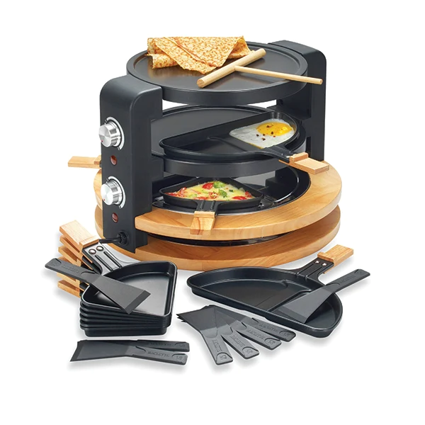 Raclette ronde multifonction 10 poêlons 1500 W Kitchen Chef Profession