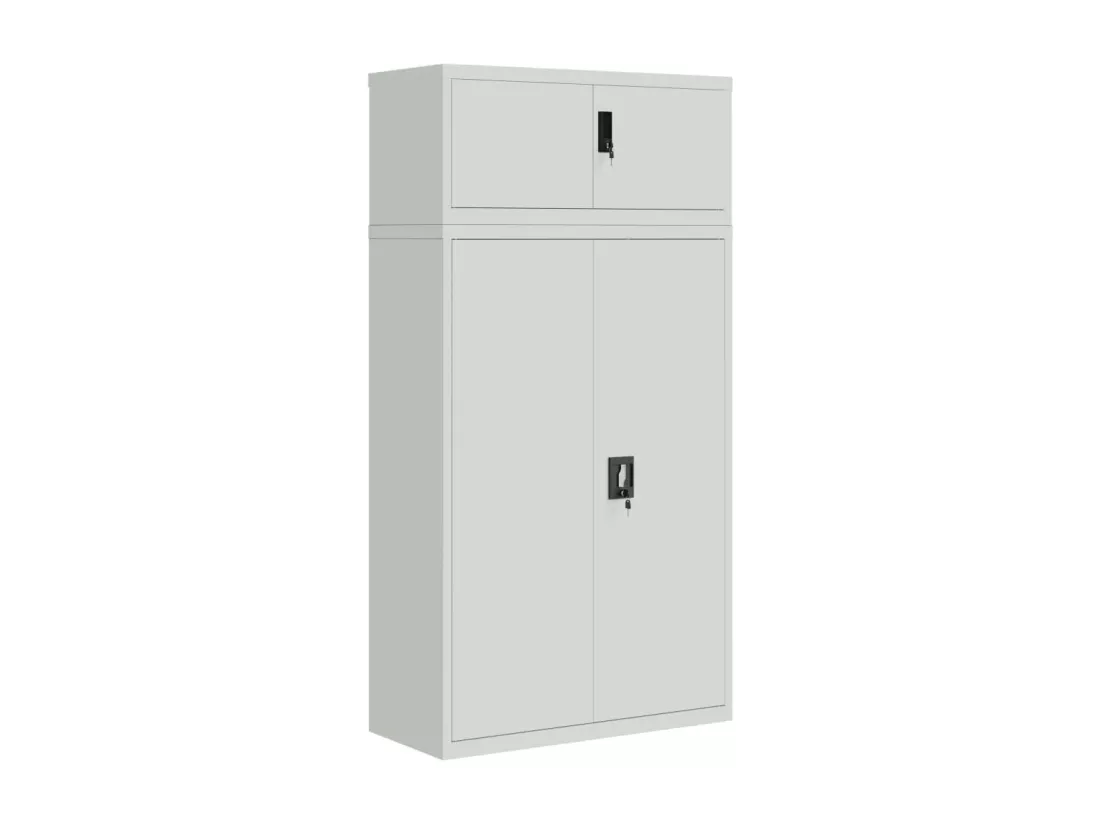 Classeur gris clair 90x40x180 cm acier