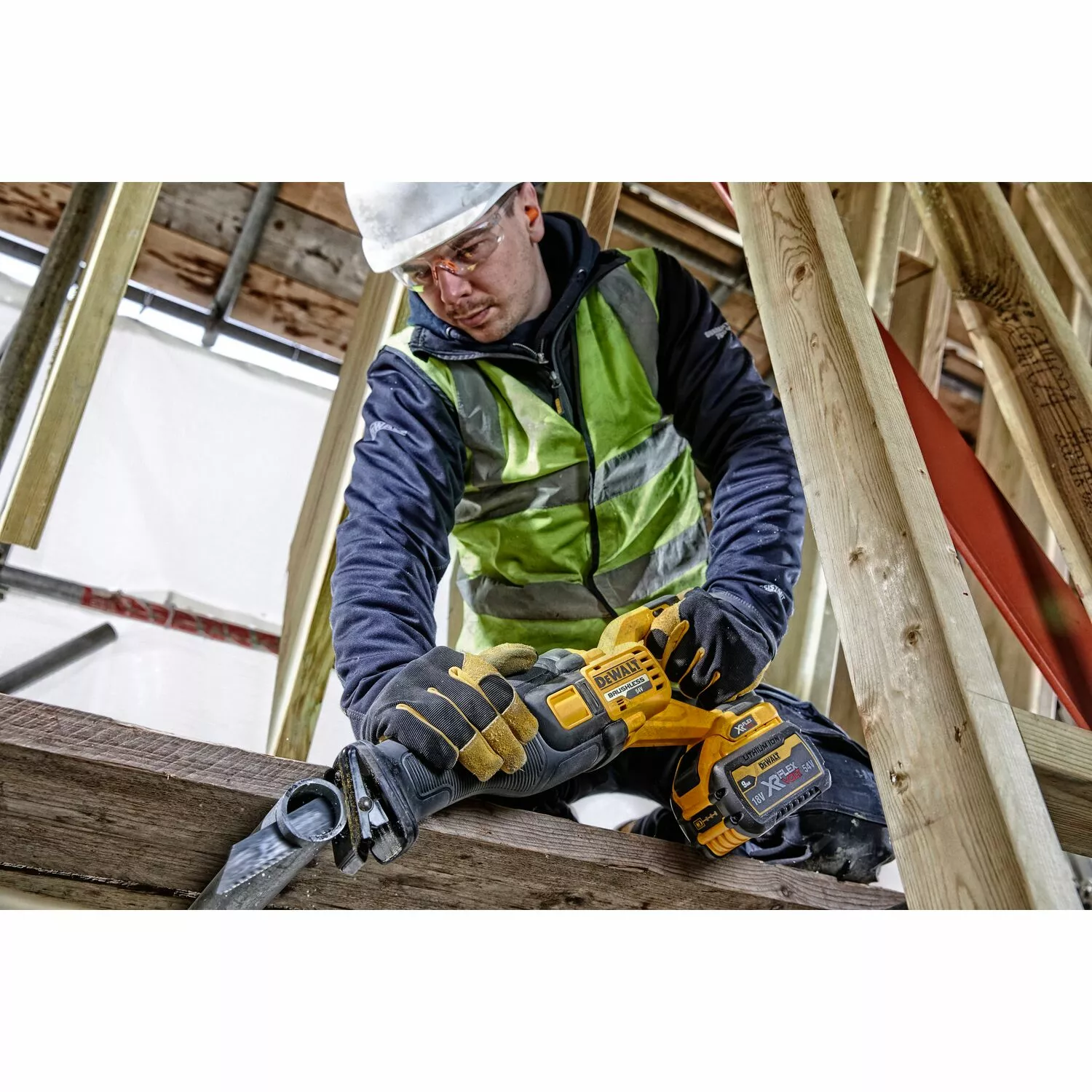 DeWALT DCS389X2-QW 54V Li-ion FlexVolt Accu Reciprozaag set (2x 9.0Ah) in TSTAK koffer