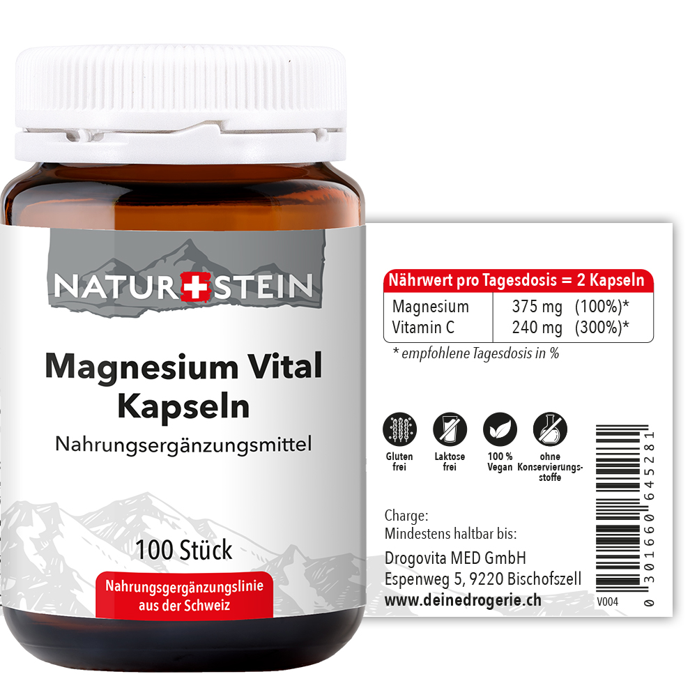 NATURSTEIN Magnesium Vital Kaps Glasfl 100 Stk