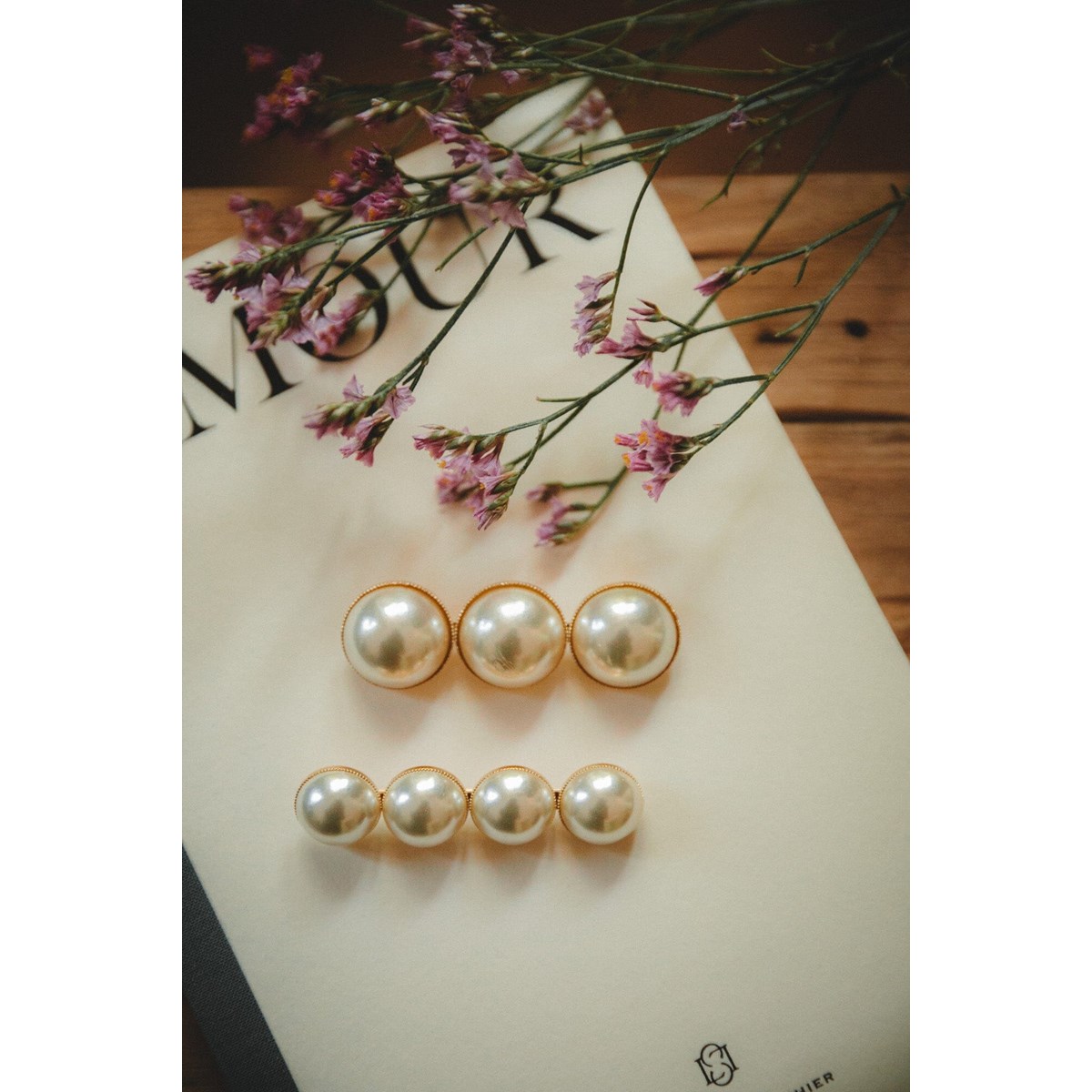 maxi broche perles doré à l'or fin - NÉLYA