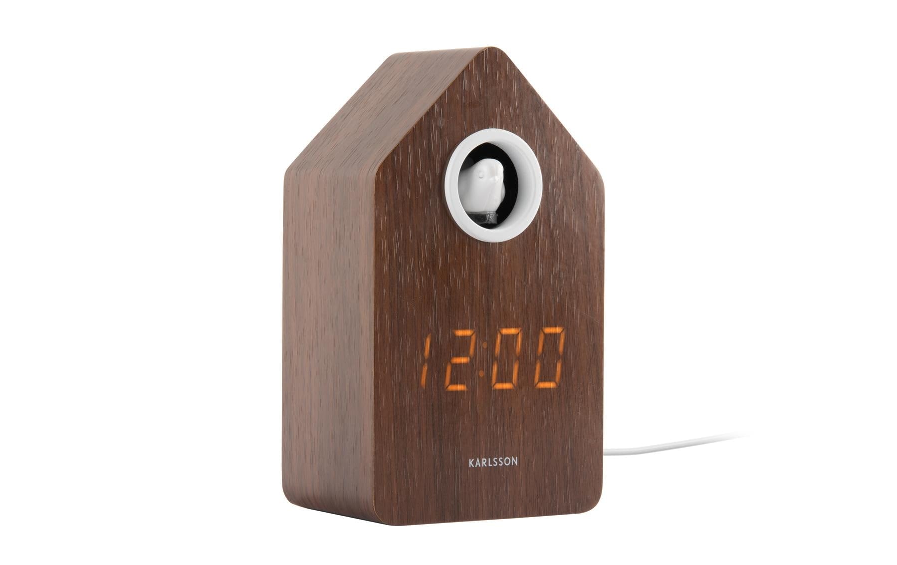 Karlsson Radiowecker »Kuckuck Dark wood veneer«