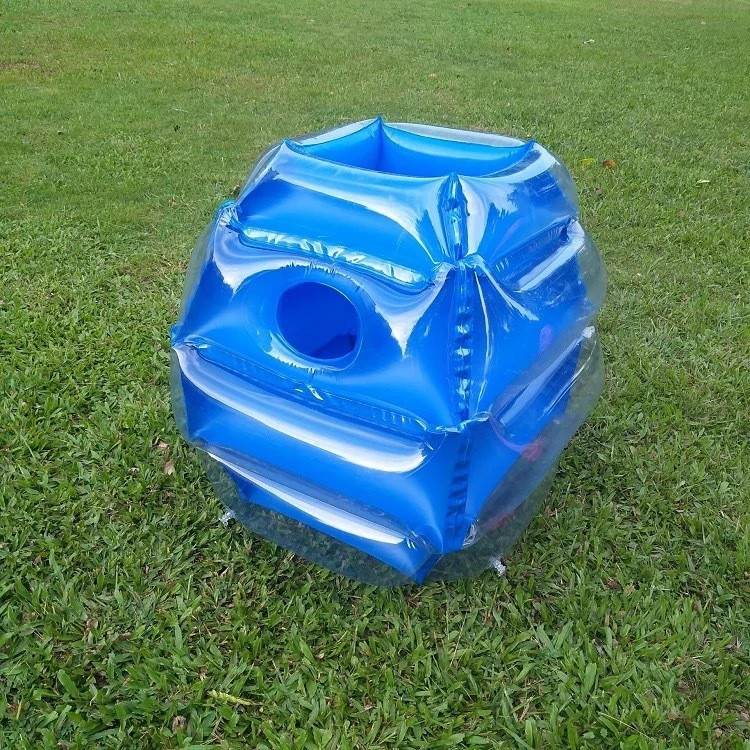 (2er Set) Aufblasbare Sumo Bälle Ganzkörper Bubble Soccer Spiel für Kinder - Rot / Blau