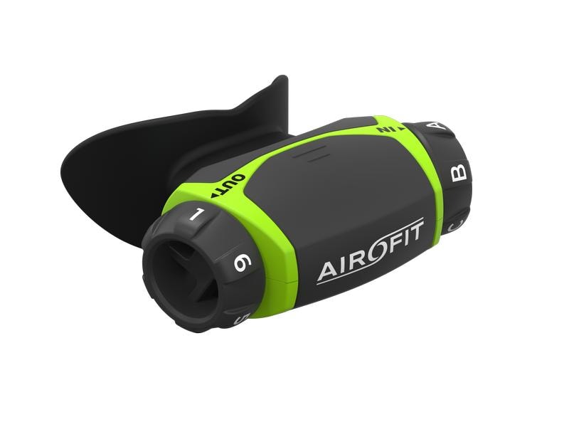 AIROFIT Atemtrainer Active, Schwarz/Lime Atemtrainer