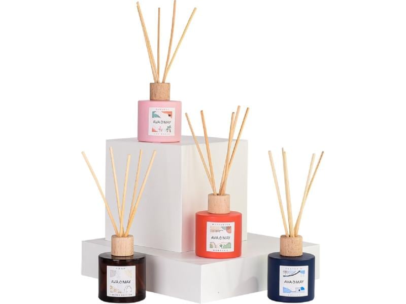 AVA & MAY Duftstäbchen Bahamas 100 ml Raumduft mit Stäbchen aus Rattan