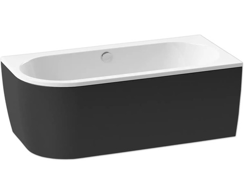 Form&style Sansibar bad, 75 x 160 cm, wit/zwart glanzend