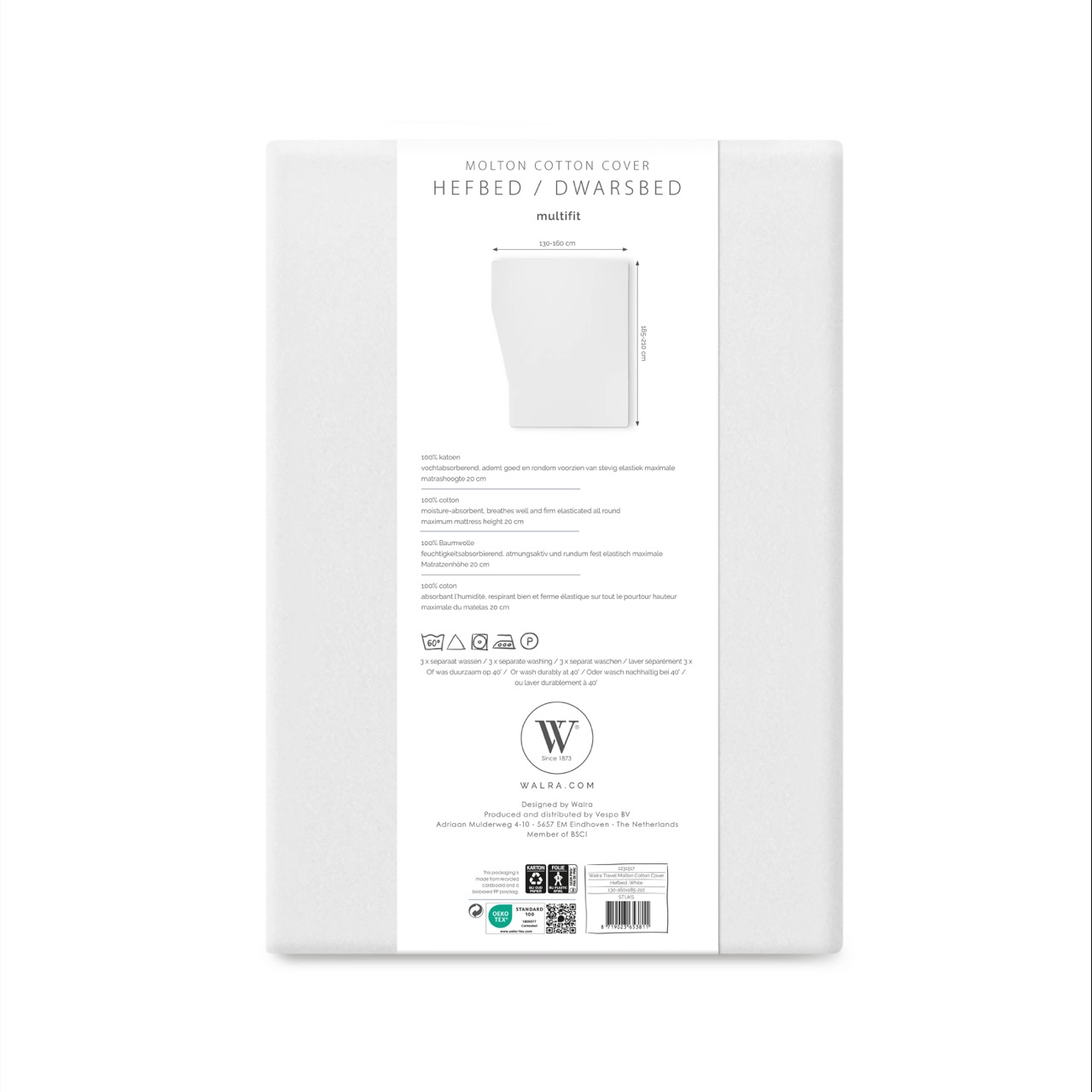 Walra Multifit Hefbed/Dwarsbed Cotton Molton
