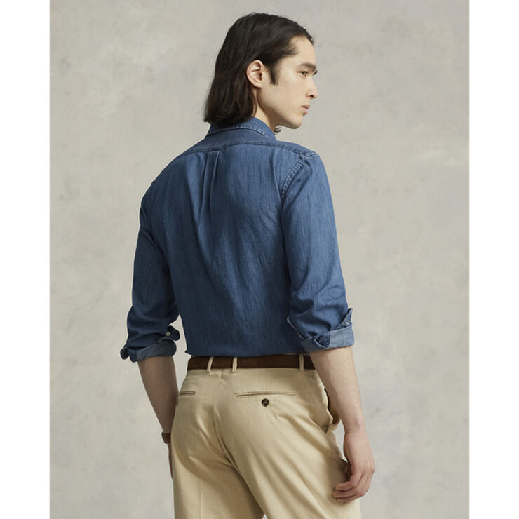 Polo Ralph Lauren Custom Fit Denim Shirt Blå