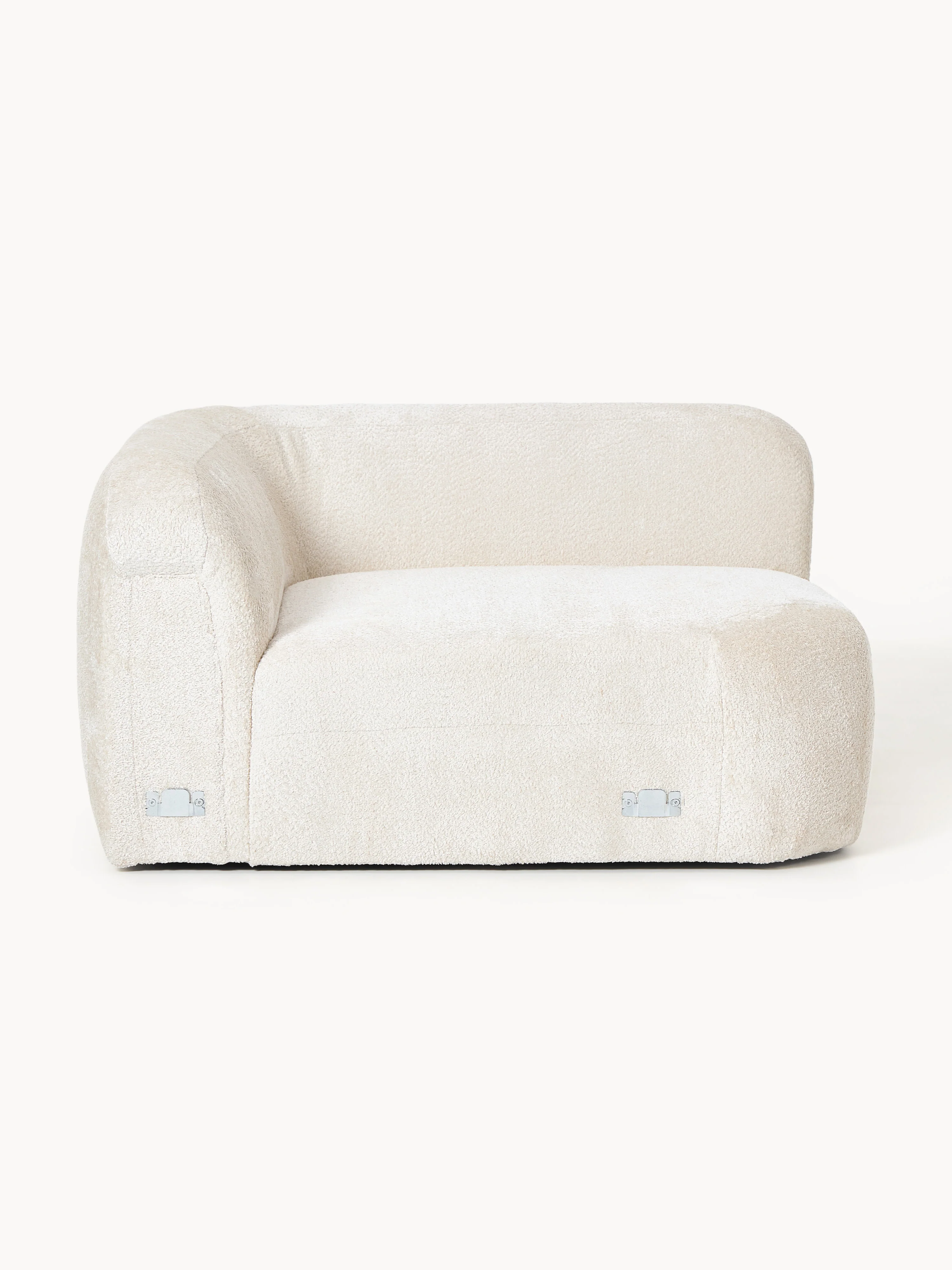 Afgeronde hoekmodule Wolke van teddy-bouclé