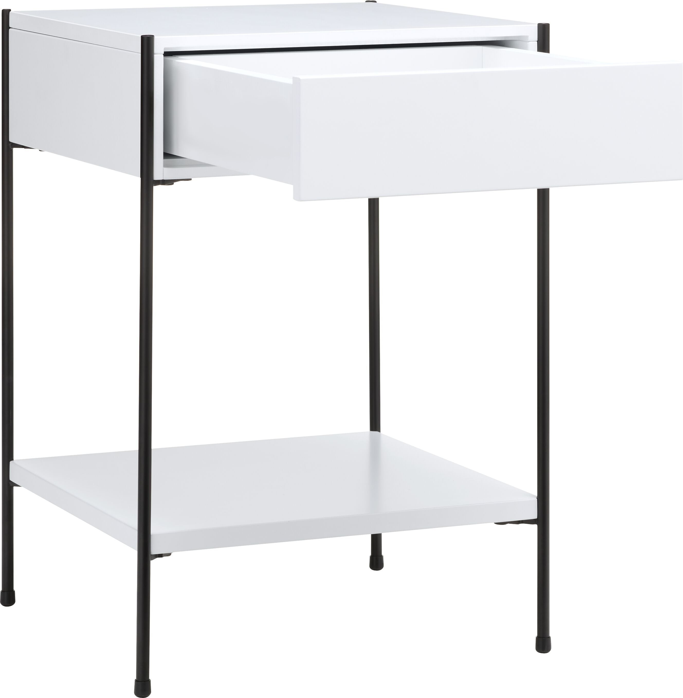 MALA Nachttisch - Weiss / B: 40.0 cm x T: 40.0 cm x H: 59.0 cm
