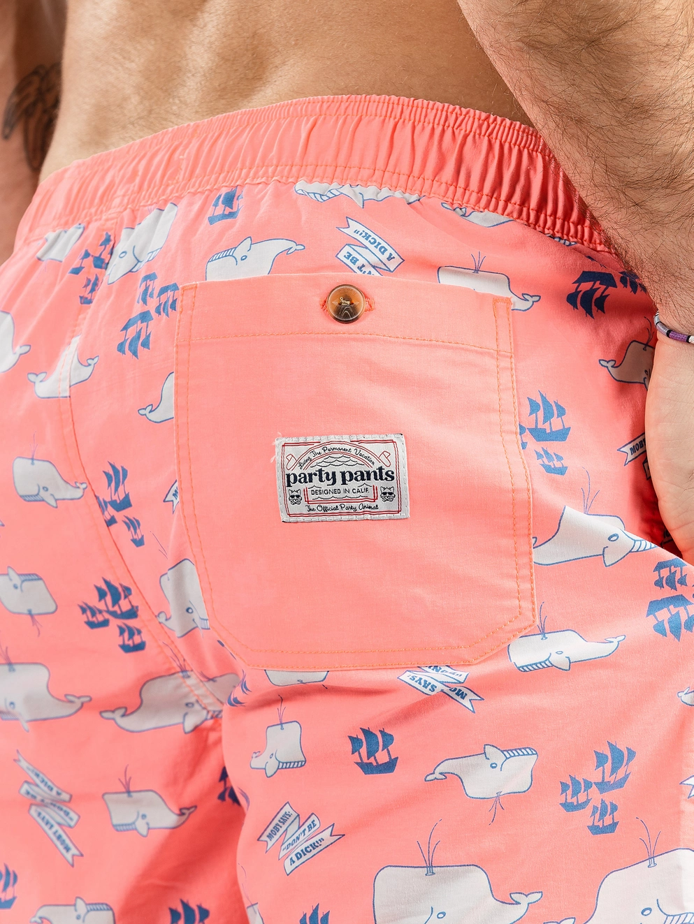Party Pants Moby Boardshorts peach
