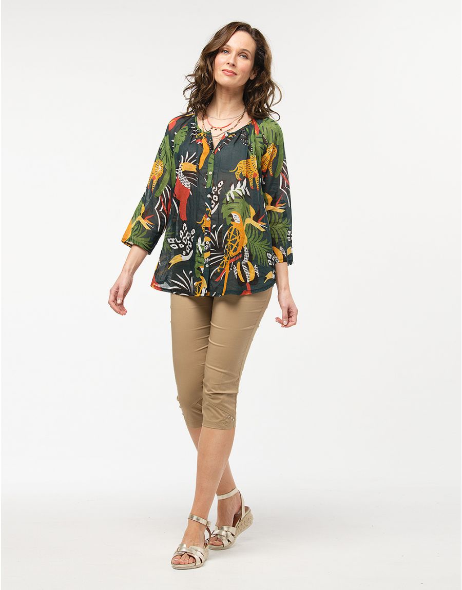 Blouse vert jungle