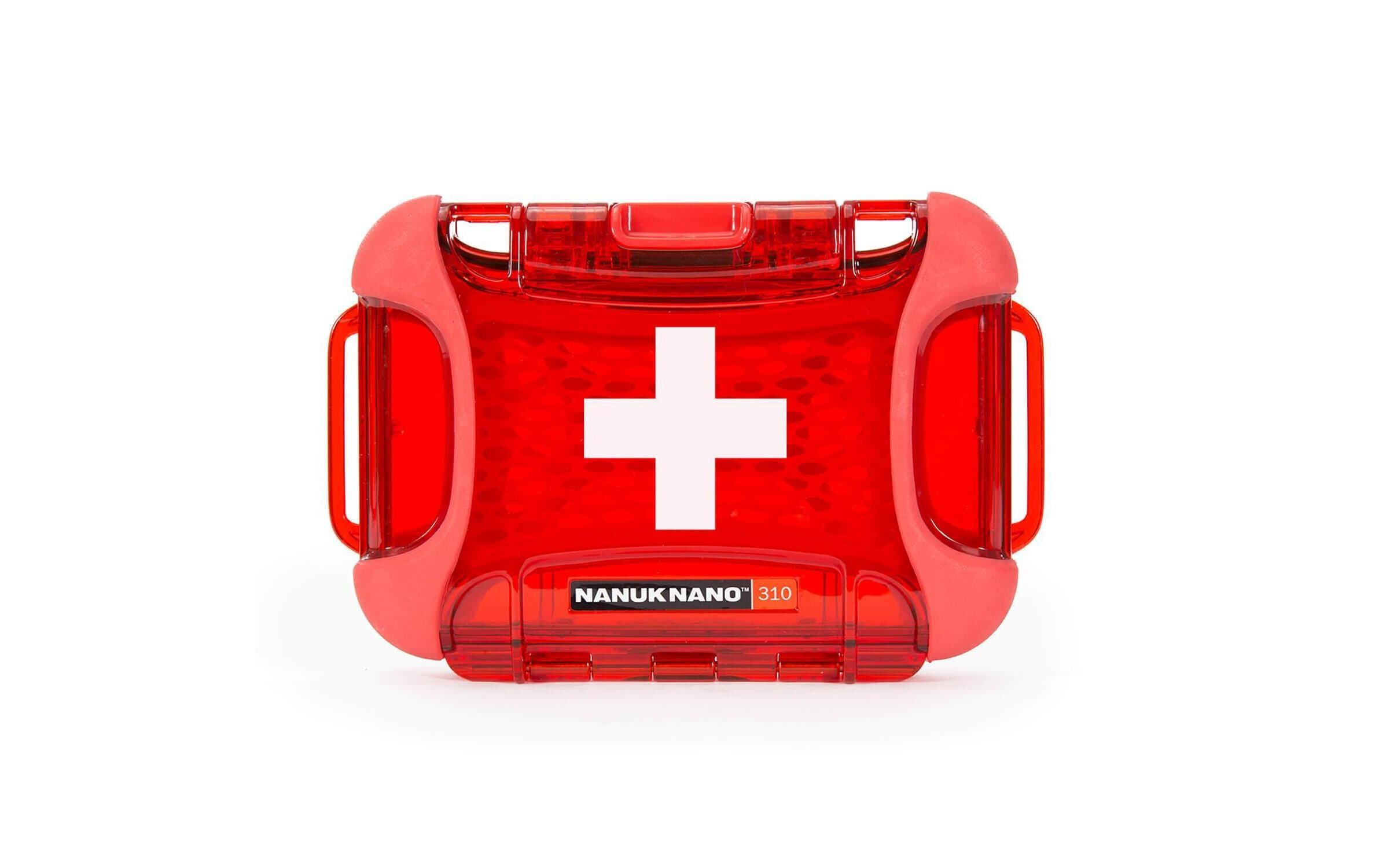 Outdoor-Koffer Nano Case 310 Erste-Hilfe leer Rot; WeissNANUK Case – leichter wasserdichter & robuster Hartschalenkoffer
