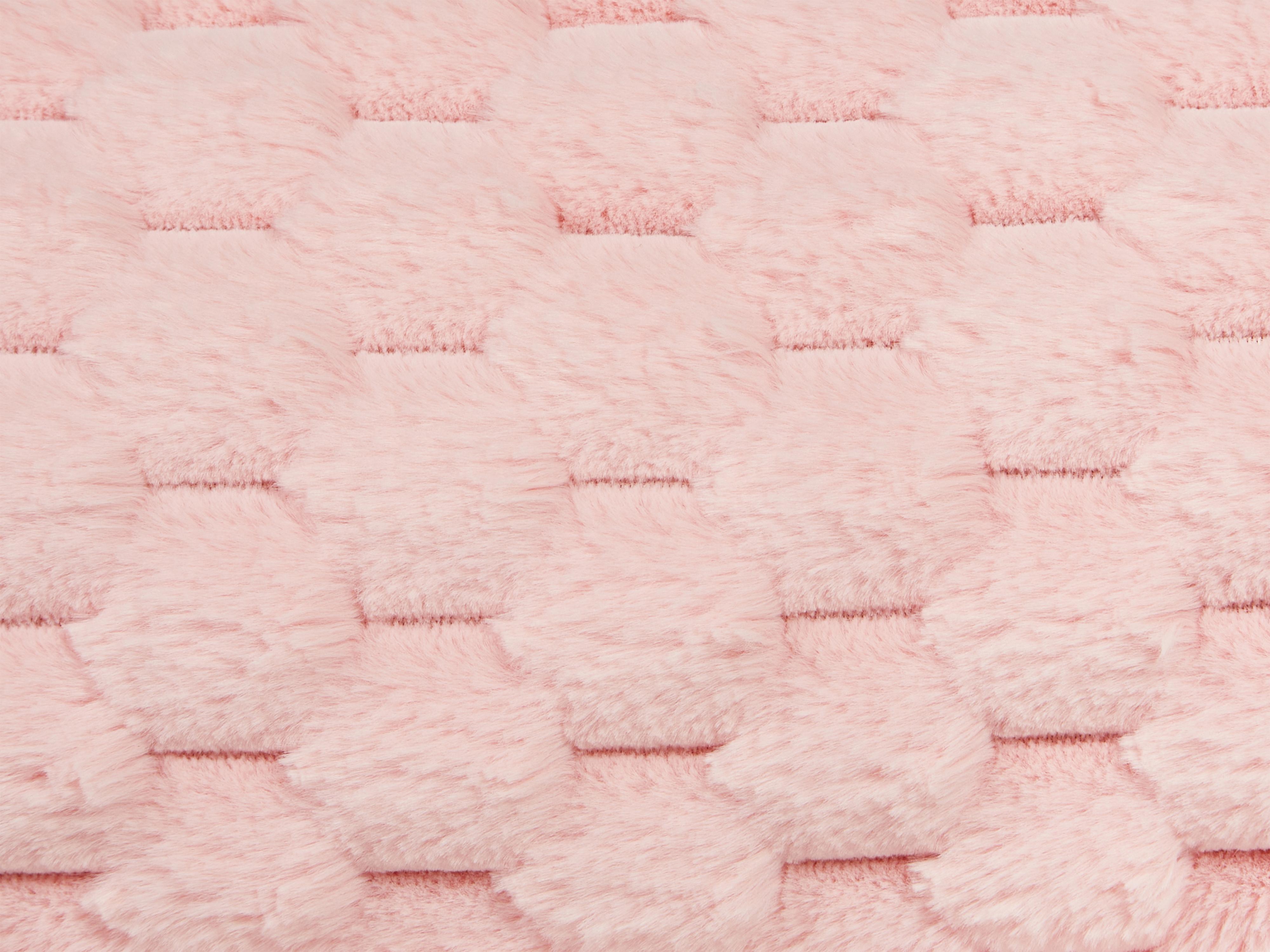 Sierkussen LINDEN Nepbont 22 x 60 cm Roze effen