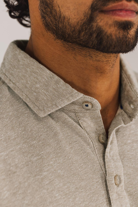 State of Art taupe heren polo