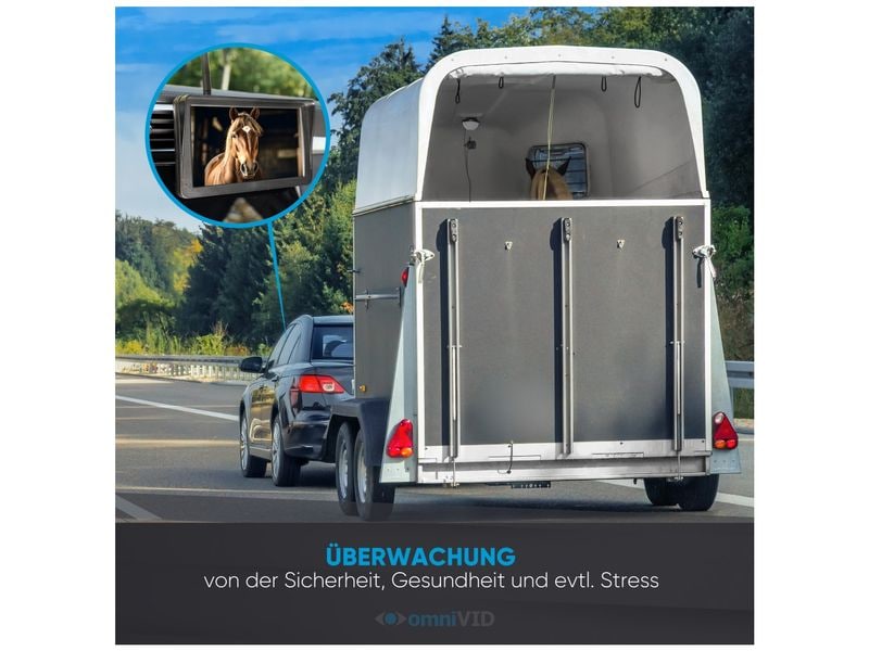omniVID Equi-Cam mit Monitor 5 Zoll Sicherheit für Pferd und Ladung