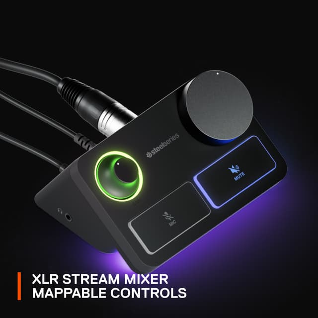 SteelSeries Alias mikrofon med XLR-stream mixer