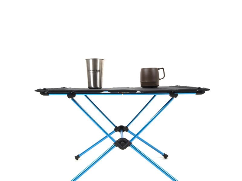HELINOX Campingtisch One Hard Top Black/Cyan Blue, Large Leichter, zusammenfaltbarer Campingtisch