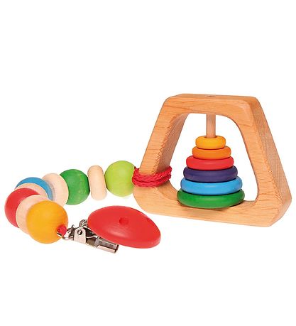 Grimms Holzspielzeug - Rassel - Pyramide - Bunt
